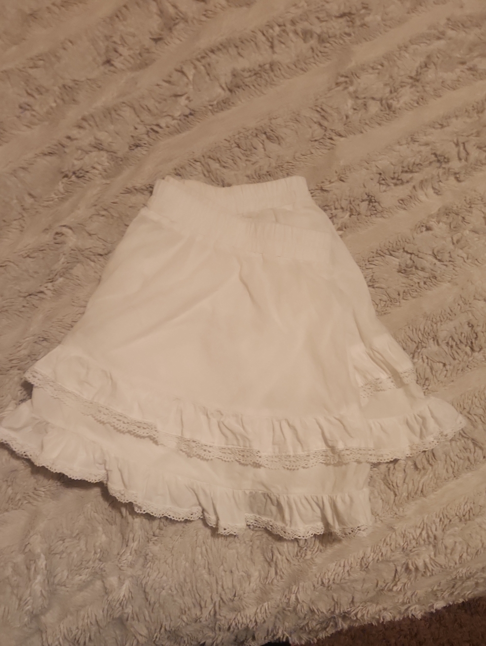 Sincerely Jules White Ruffled Lace Skirt Y2k Pretty Preppy